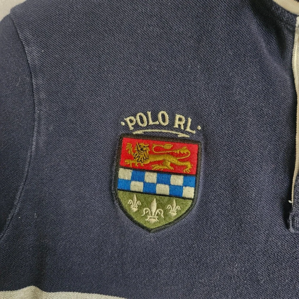 Polo Ralph Lauren Mens XL Custom Slim Fit Colorblock Crest Big Pony Polo Shirt